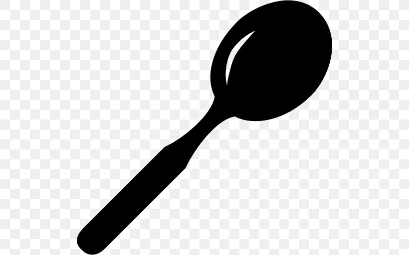 Spoon, PNG, 512x512px, Spoon, Black And White, Cutlery, Fork, Kitchen Utensil Download Free