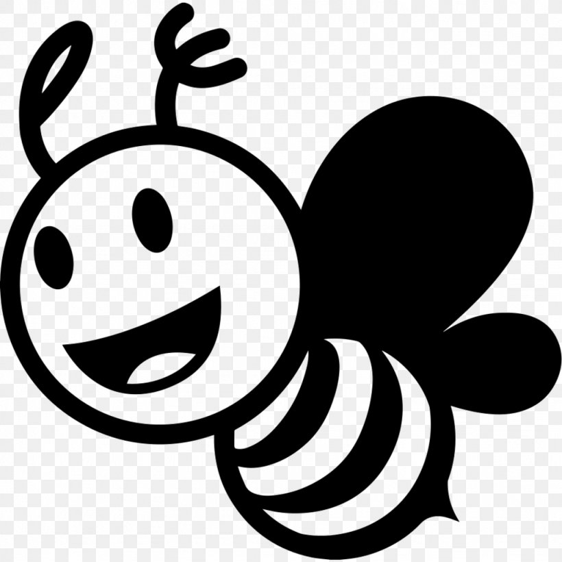Clip Art Honey Bee, PNG, 1024x1024px, Honey Bee, Apidae, Bee, Black And  White, Cdr Download Free