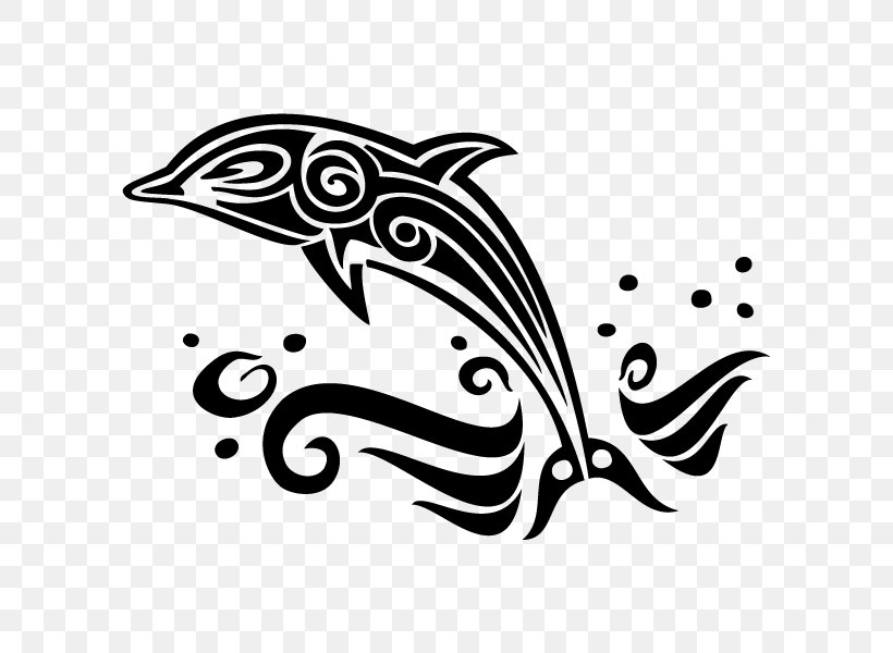 Dolphin Tattoo Graphic Design, PNG, 600x600px, Dolphin, Art, Beak, Bird, Black Download Free