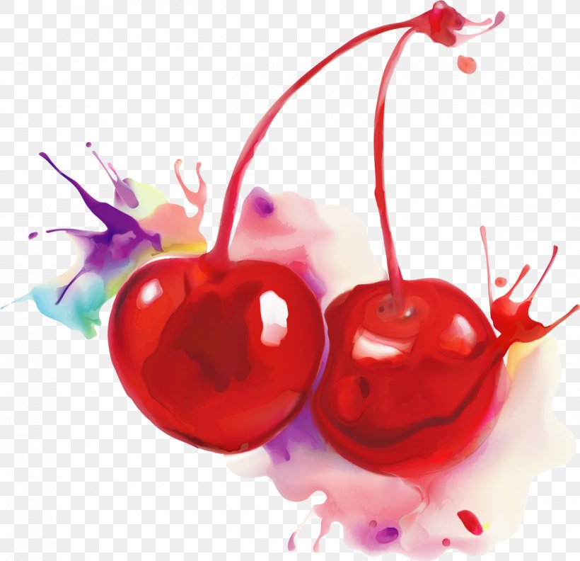 Cherry Watercolor Painting Fruit, PNG, 1300x1257px, Cherry, Apple, Auglis, Blossom, Christmas Ornament Download Free