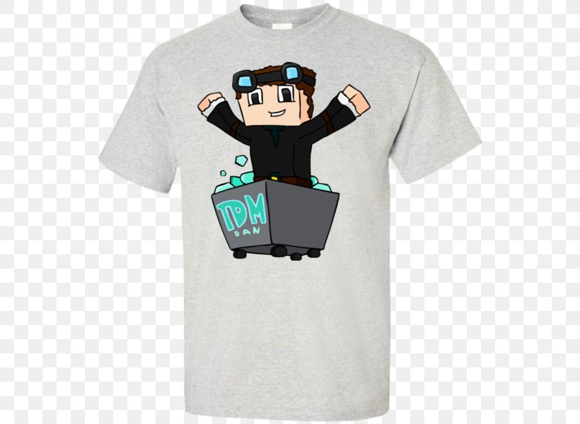 DanTDM: Trayaurus And The Enchanted Crystal T-shirt The Sims 4 Minecraft YouTuber, PNG, 600x600px, Tshirt, Brand, Building, Clothing, Dantdm Download Free