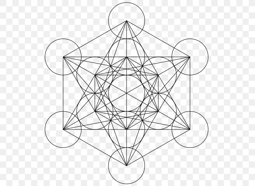 Metatron's Cube Overlapping Circles Grid Sacred Geometry, PNG, 541x599px, Metatron, Archangel, Area, Art, Artwork Download Free
