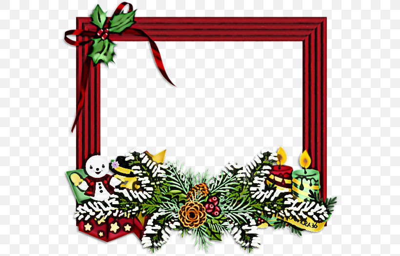 Picture Frame, PNG, 568x524px, Picture Frame, Christmas Decoration, Holly, Interior Design, Plant Download Free