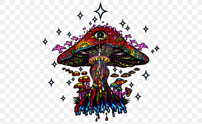 Psilocybin Mushroom Psychedelia Drawing Art, PNG, 500x504px, Psilocybin Mushroom, Art, Artwork, Color, Drawing Download Free