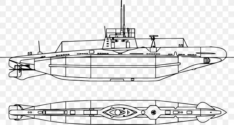 Line Art Drawing Submarine Clip Art, PNG, 2292x1229px, Line Art, Architecture, Artwork, Black And White, Boat Download Free