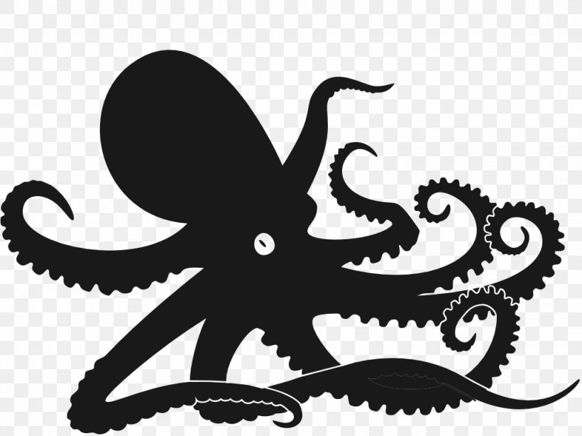 Octopus Drawing Clip Art, PNG, 1024x767px, Octopus, Animal, Art, Black And White, Cephalopod Download Free