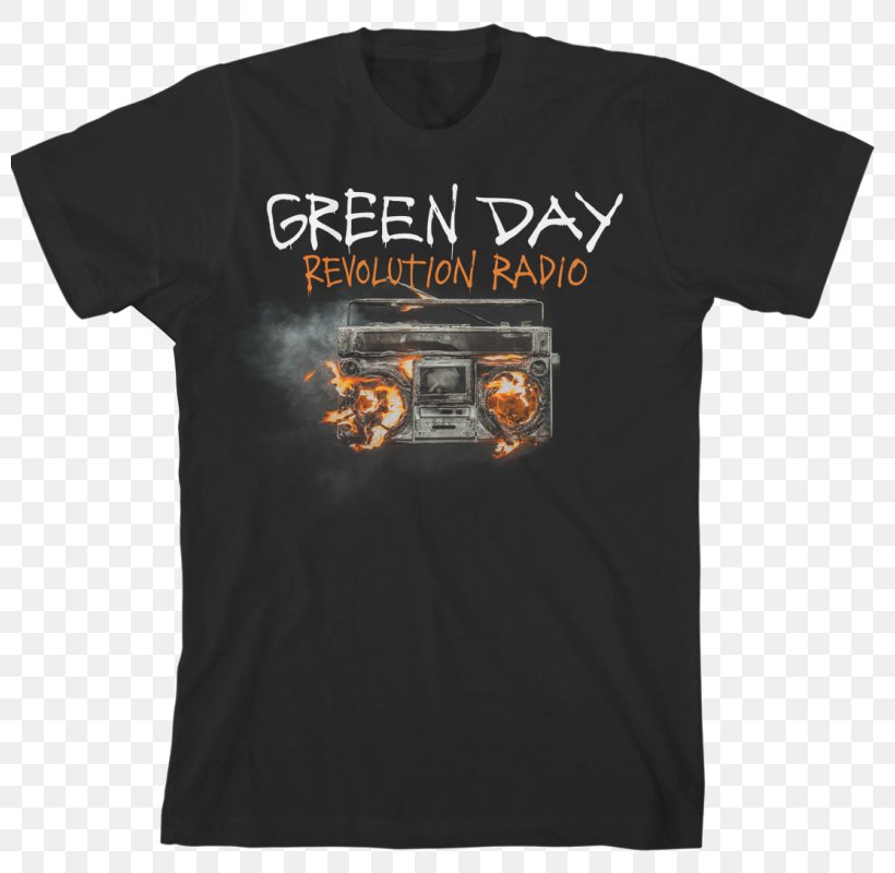 T-shirt Revolution Radio Tour Green Day Clothing, PNG, 800x800px, Tshirt, Active Shirt, American Idiot, Billie Joe Armstrong, Black Download Free