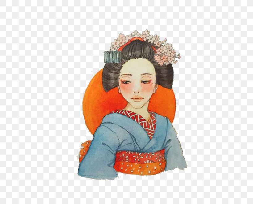 Japan Kimono Woman, PNG, 675x659px, Japan, Designer, Drawing, Geisha, Gratis Download Free
