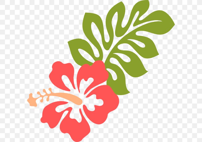 Hawaiian Hibiscus Clip Art, PNG, 600x576px, Hibiscus, Alyogyne Huegelii, Artwork, Branch, Color Download Free