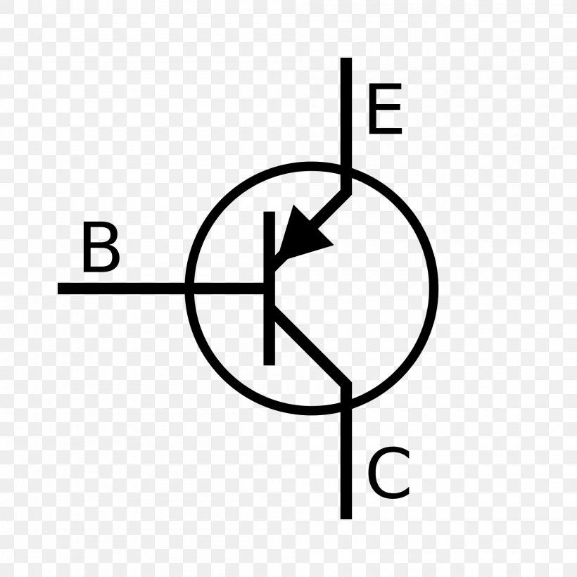 Bipolar Junction Transistor PNP Tranzistor NPN Electronic Symbol, PNG, 2000x2000px, Bipolar Junction Transistor, Area, Black, Black And White, Brand Download Free