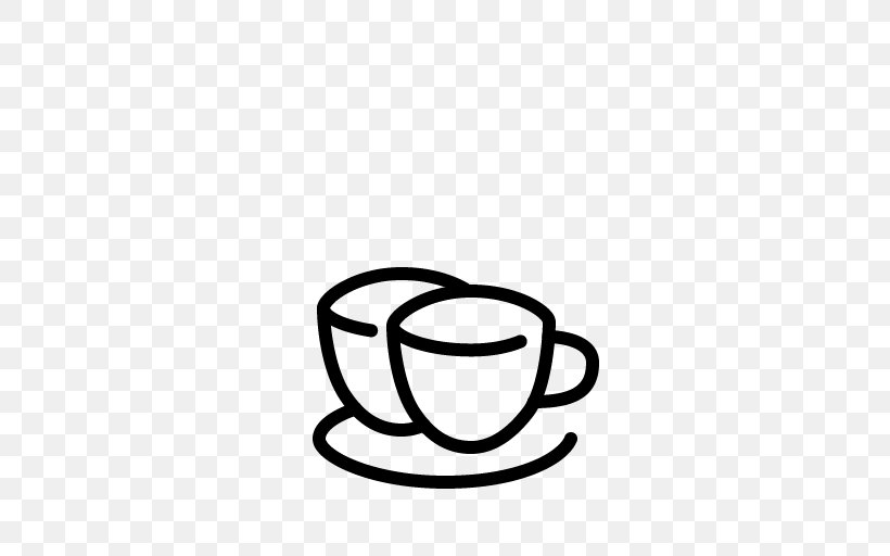 Coffee Cup Cafe White Coffee Tea, PNG, 512x512px, Coffee Cup, Area, Black And White, Cafe, Coffee Download Free