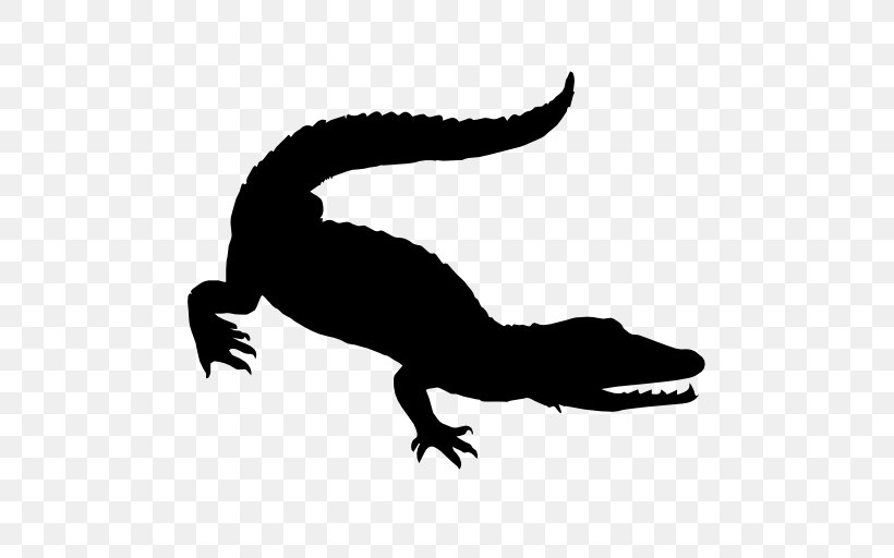 Crocodile Reptile Alligator Shape, PNG, 512x512px, Crocodile, Alligator, Black And White, Fauna, Reptile Download Free