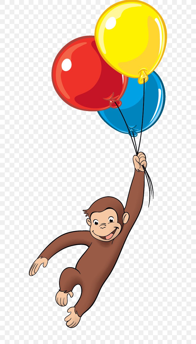 Curious George Balloon United States Clip Art, PNG, 578x1437px, Curious George, Balloon, Birthday, Cartoon, Curiosity Download Free