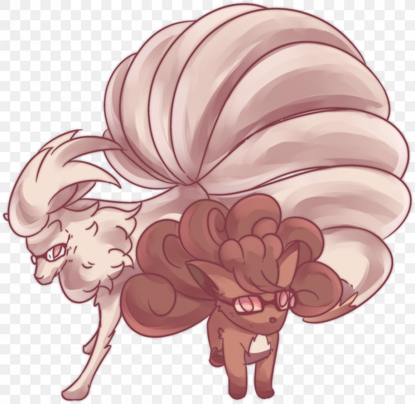 Ninetales Vulpix Pokémon Fox, PNG, 906x882px, Watercolor, Cartoon, Flower, Frame, Heart Download Free