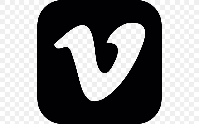 Social Media Vimeo Logo, PNG, 512x512px, Social Media, Black, Black And White, Crescent, Logo Download Free
