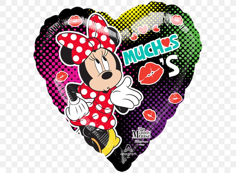 Toy Balloon Kiss Minnie Mouse Globos Ilusión, PNG, 600x600px, Balloon, Assortment Strategies, Beauty And The Beast, Distribution, Heart Download Free