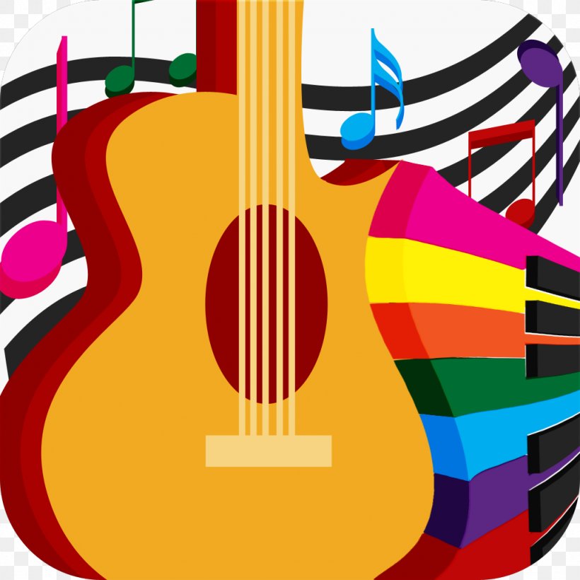 Musical Instruments String Instruments Plucked String Instrument Acoustic Guitar, PNG, 1024x1024px, Watercolor, Cartoon, Flower, Frame, Heart Download Free