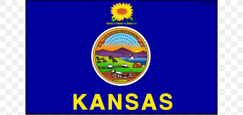 Flag Of Kansas Flag Of The United States State Flag, PNG, 648x388px, Kansas, Brand, Civil Flag, Common Sunflower, Flag Download Free