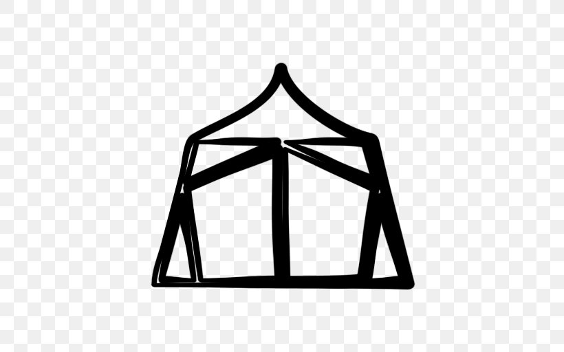 Tent Camping Campsite Clip Art, PNG, 512x512px, Tent, Area, Black, Black And White, Brand Download Free