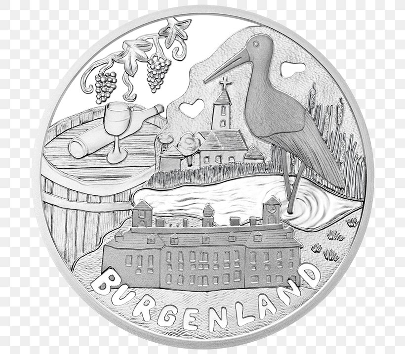 Burgenland 10 Euro Note Euro Coins, PNG, 716x716px, 10 Euro Note, Burgenland, Apmex, Austrian Mint, Black And White Download Free