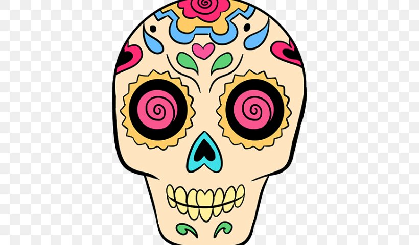 Calavera Drawing Day Of The Dead Skull Coloring Book, PNG, 640x480px, Watercolor, Cartoon, Flower, Frame, Heart Download Free