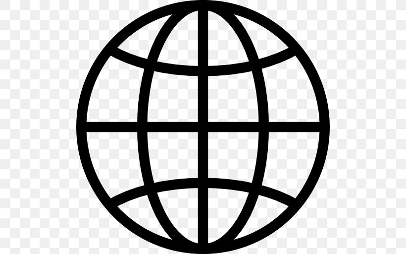 Globe World Map Clip Art, PNG, 512x512px, Globe, Area, Ball, Black And White, Line Art Download Free