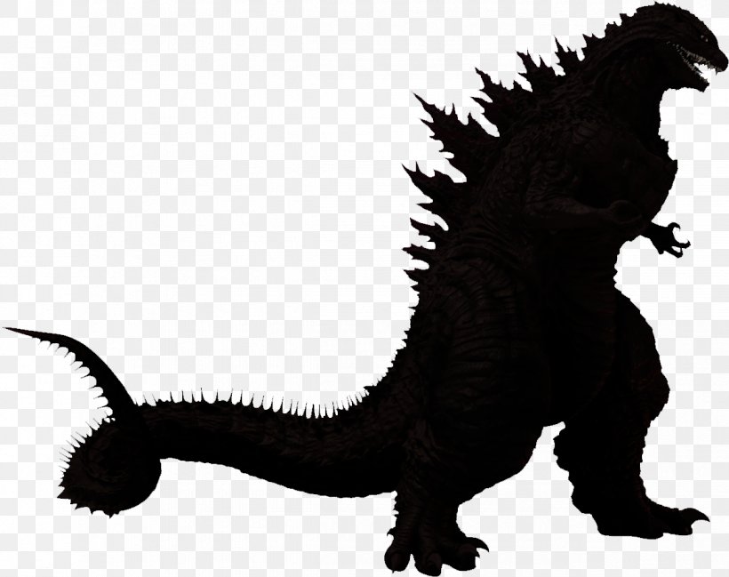 Godzilla Reboot Silhouette Kaiju Clip Art, PNG, 1172x928px, Godzilla, Animal Figure, Black And White, Carnivoran, Fauna Download Free