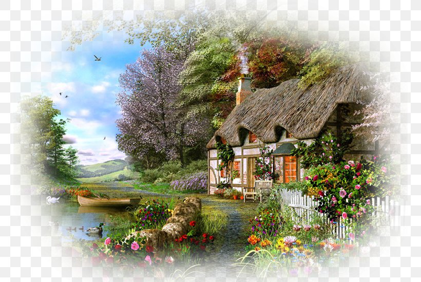 Jigsaw Puzzles Ravensburger Trefl Buffalo Games, PNG, 768x549px, Jigsaw Puzzles, Brain Teaser, Buffalo Games, Cottage, Flower Download Free