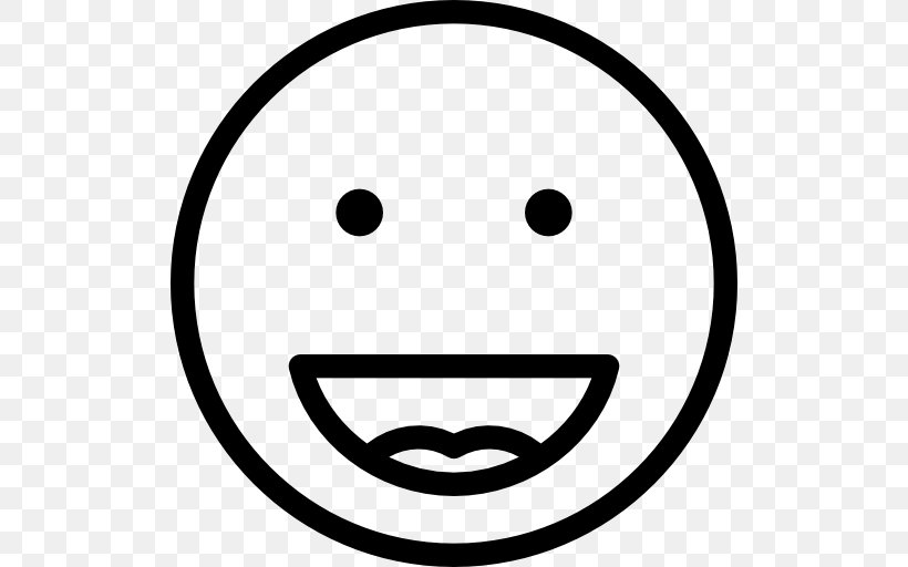 Smiley Emoticon, PNG, 512x512px, Smiley, Black And White, Emoji, Emote, Emoticon Download Free