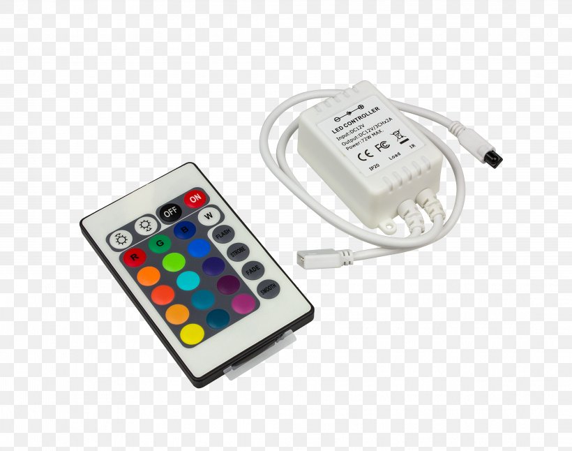 LED Strip Light Light-emitting Diode Adapter LED Lamp Solid-state Lighting, PNG, 4241x3343px, Led Strip Light, Adapter, Artikel, Controller, Electrical Cable Download Free