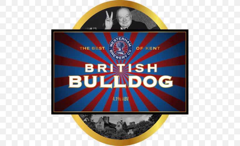 Bulldog Ale Logo Flag Font, PNG, 500x500px, Bulldog, Ale, Badge, Brand, Crest Download Free