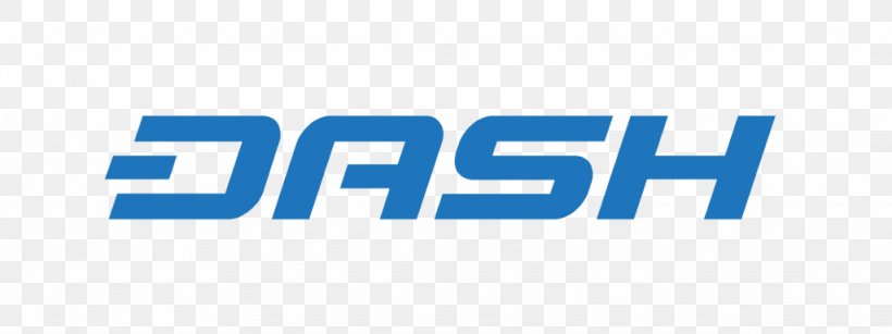 Dash Cryptocurrency Bitcoin Digital Currency, PNG, 1024x384px, Dash, Area, Bitcoin, Blue, Brand Download Free