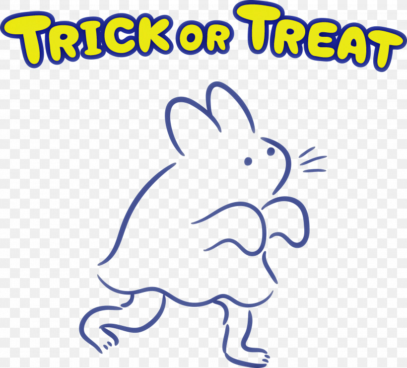 TRICK OR TREAT Happy Halloween, PNG, 3000x2712px, Trick Or Treat, Biology, Cartoon, Happy Halloween, Line Download Free