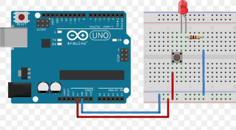 Arduino Pull-up Resistor Push-button Electrical Switches, PNG, 1436x795px, Arduino, Breadboard, Button, Circuit Component, Circuit Prototyping Download Free