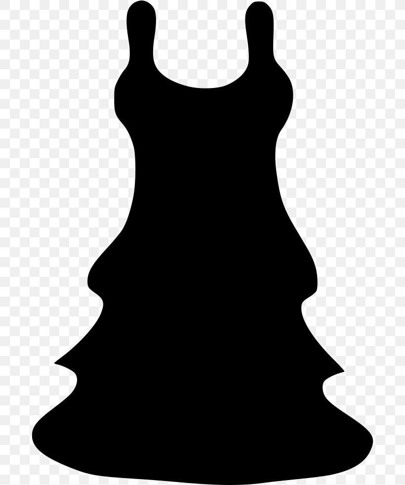 Dress Silhouette Black M Clip Art, PNG, 692x981px, Dress, Black, Black And White, Black M, Clothing Download Free