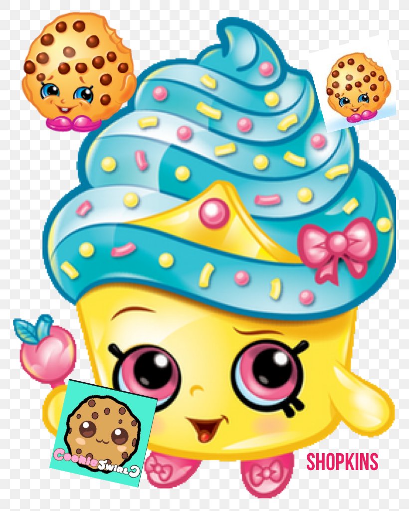 Shopkins Birthday Cupcake, PNG, 768x1024px, Shopkins, Baby Toys, Birthday, Cupcake, Doll Download Free