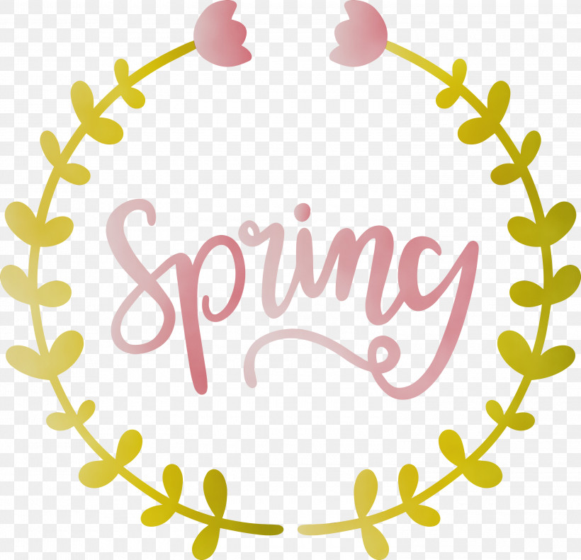 Text Pink Font Circle, PNG, 3000x2896px, Spring Frame, Circle, Floral Frame, Flower Frame, Leaf Frame Download Free