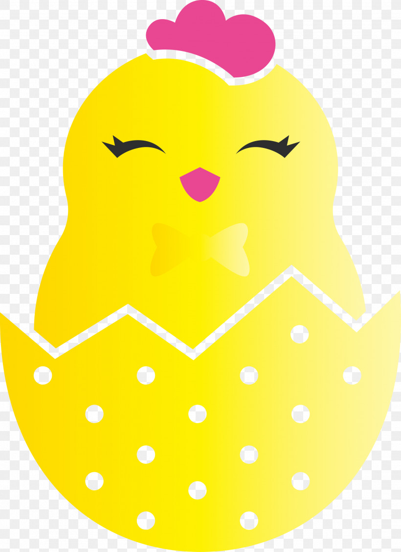 Chick In Eggshell Easter Day Adorable Chick, PNG, 2181x3000px, Chick In Eggshell, Adorable Chick, Easter Day, Polka Dot, Smile Download Free