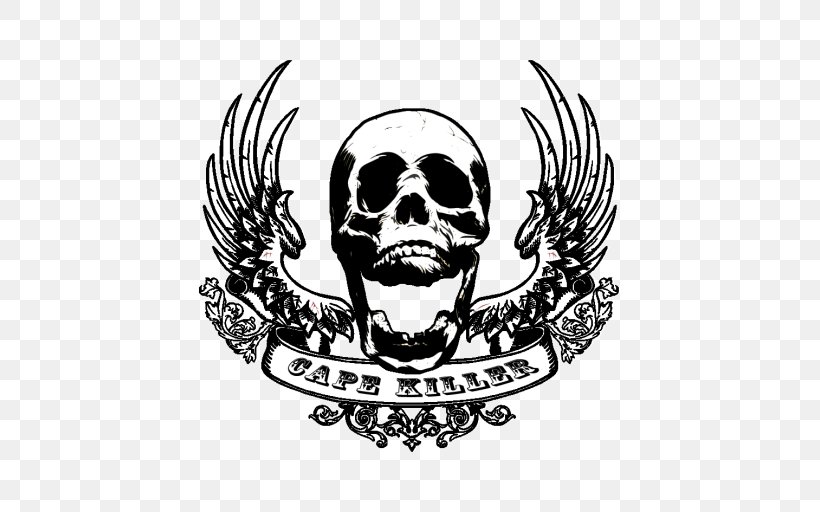 Logo Skull Emblem Sticker Corridos De Miedo, PNG, 512x512px, 75th Ranger Regiment, Logo, Black And White, Bone, Brand Download Free