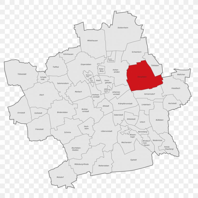 Johannesvorstadt Marbach (Erfurt) Bischleben-Stedten Kerspleben Hochheim (Erfurt), PNG, 1200x1200px, Wikipedia, Area, Erfurt, Germany, Map Download Free