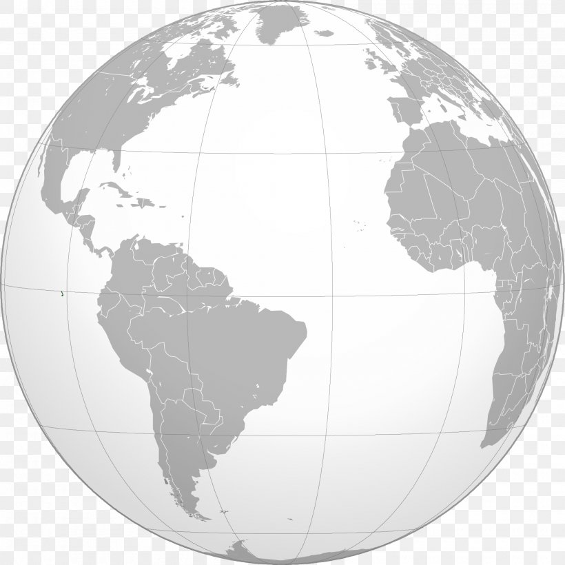Globe Atlantic Ocean Map, PNG, 2000x2000px, Globe, Atlantic Ocean, Black And White, Earth, Map Download Free