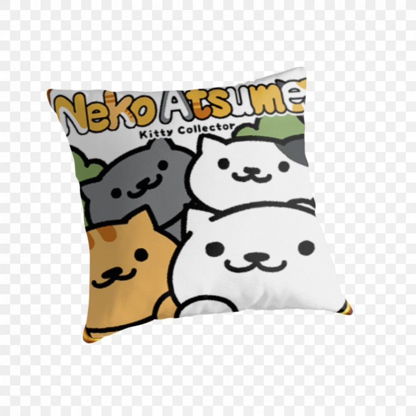 Neko Atsume Hit Point Co. Ltd. Acure Brightening Facial Scrub Throw Pillows Cushion, PNG, 875x875px, Neko Atsume, Acure Brightening Facial Scrub, Cushion, Eye, Game Download Free