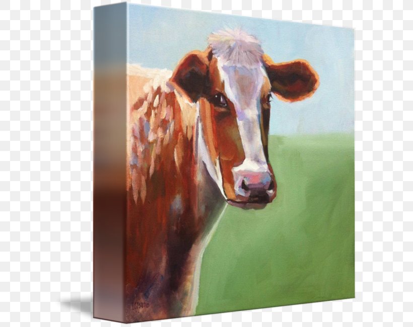 Dairy Cattle Calf Painting, PNG, 604x650px, Dairy Cattle, Calf, Cattle, Cattle Like Mammal, Cow Goat Family Download Free