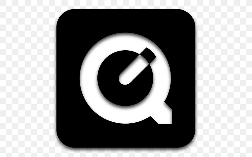 QuickTime, PNG, 512x512px, Quicktime, Black, Brand, Symbol, Windows Media Player Download Free