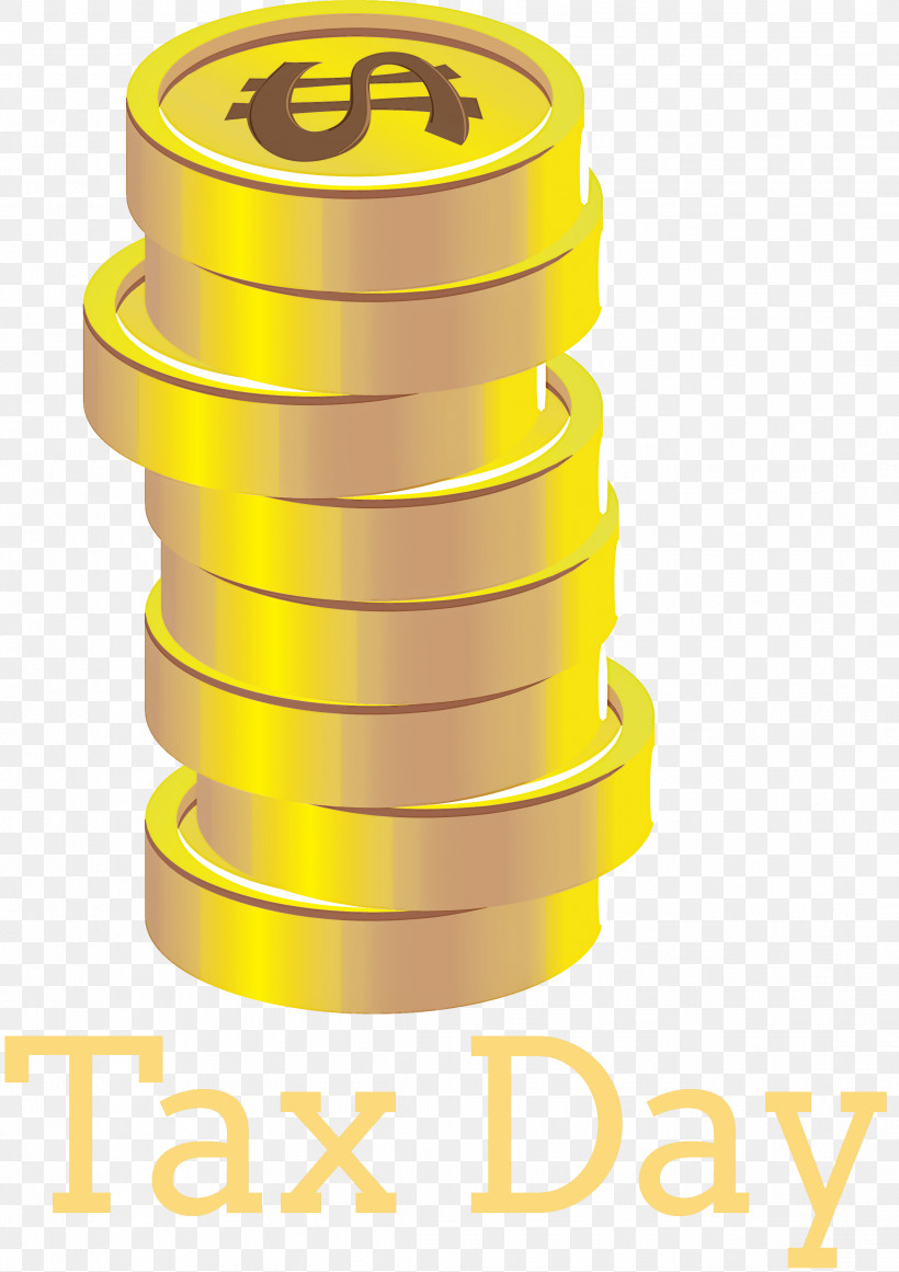 Tax Day, PNG, 2219x3142px, Tax Day, Brass, Cylinder, Metal, Yellow Download Free