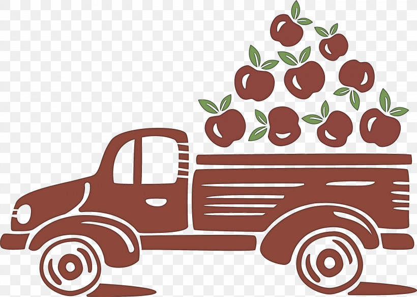 Apple Truck Autumn Fruit, PNG, 3000x2133px, Apple Truck, Autumn, Cartoon, Free, Fruit Download Free