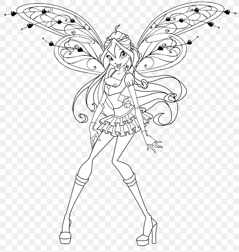 Bloom Musa Flora Tecna Winx Club: Believix In You, PNG, 1150x1211px, Bloom, Artwork, Believix, Black And White, Butterfly Download Free