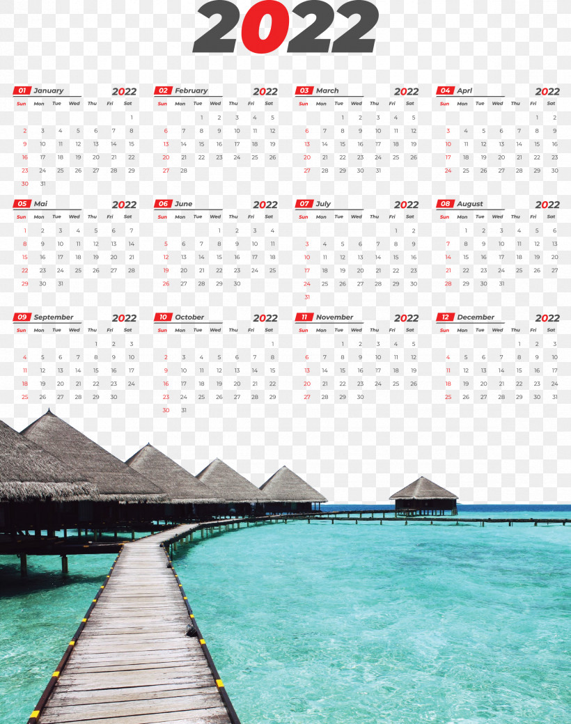 2022 Yearly Calendar Printable 2022 Yearly Calendar Template, PNG, 2365x3000px, Caribbean, Air Travel, Allinclusive Resort, Beach, Cruising Download Free