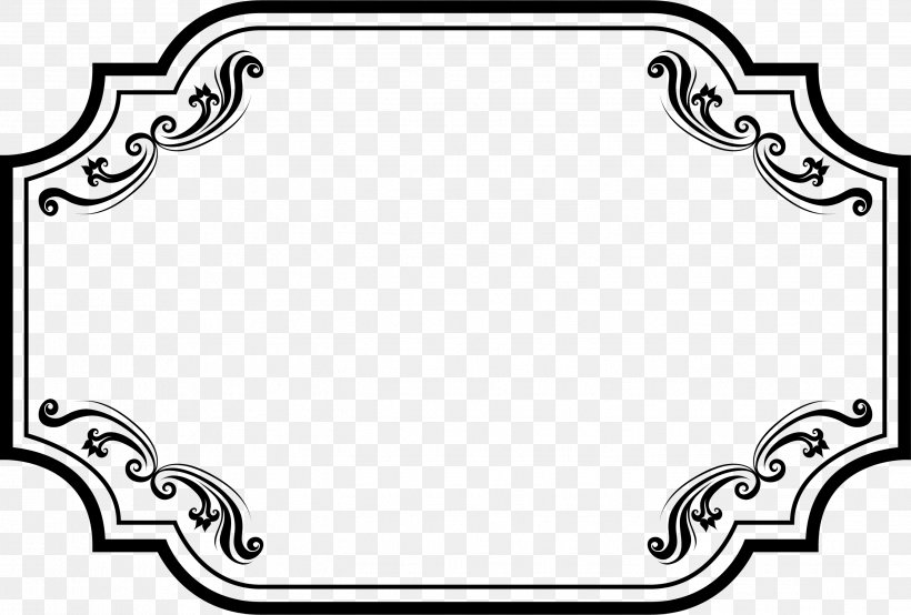 Picture Frame Ornament, PNG, 2684x1816px, Picture Frame, Area, Black, Black And White, Brand Download Free