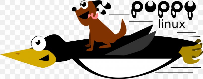 Puppy Linux Tux Clip Art, PNG, 2400x935px, Linux, Artwork, Beak, Bird, Carnivoran Download Free